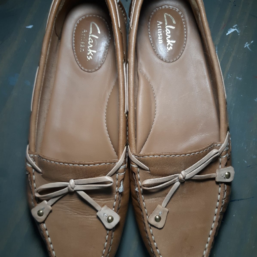 Clark's Artisan Tan Driving Moc Loafer Sz 6 1/2